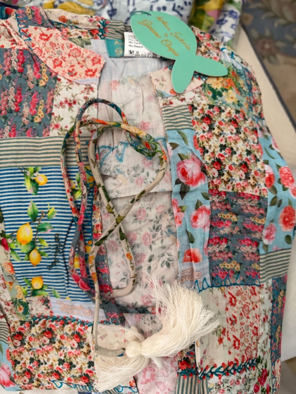 Antica Sartoria 2026 Patchwork Floral Mini Dress in Multicolor O/S NWT - Picture 3 of 4